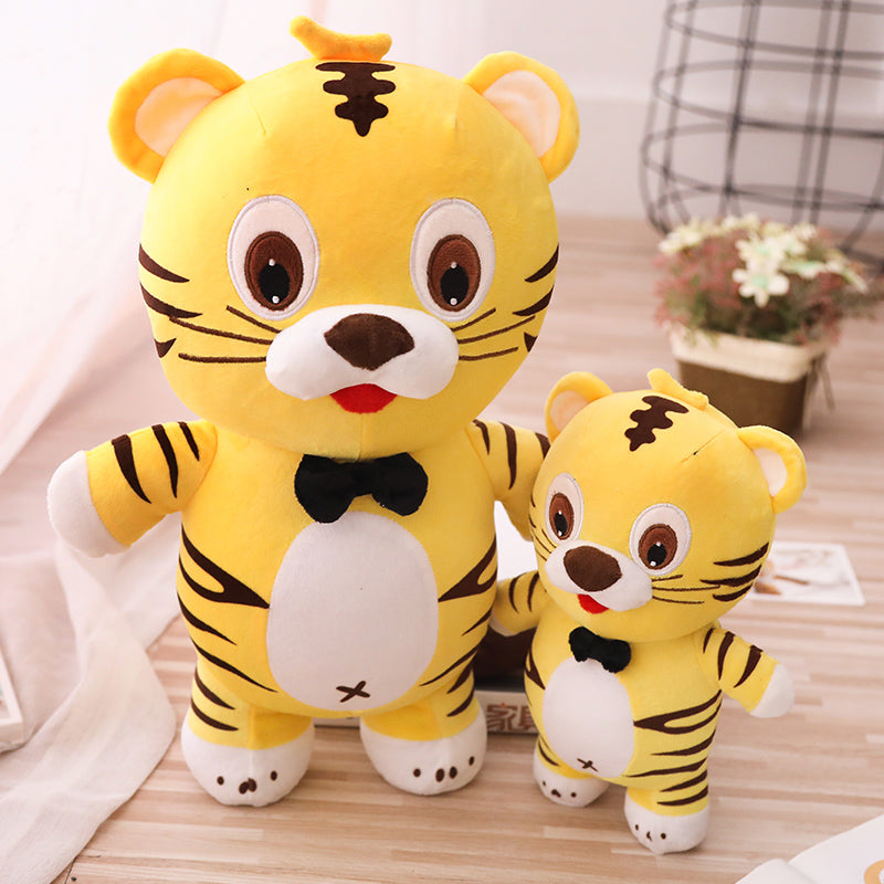 Cartoon Cute Standing Tiger Plush Toys Soft Stuffed Animal Tiger Doll ...