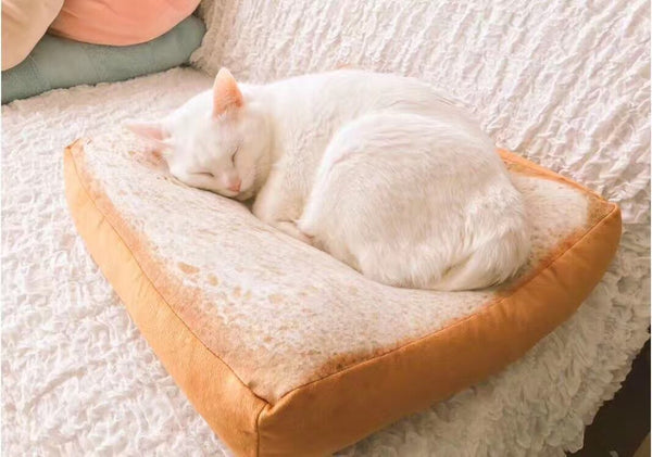 Toast Bread Slice Realistic Soft Velvet Foam Pillow Seat Cushion