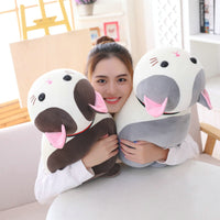 70cm Lying Cat Plush Toys Stuffed Cute Emoji Cat Doll