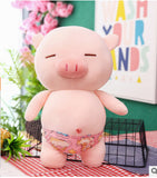 Pink Soft Plush Pig In Swimming Trunks Pillow Cute Stuffed Animal Toy