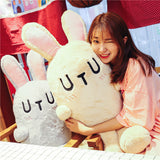 Cute Cartoon U-style Eyes Stuffed Bunny Toy Kids Plush Rabbit Pillow