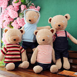 Cartoon Cute Stuffed Dressed Bear Toy Kids Gifts Plush Animal Pillow