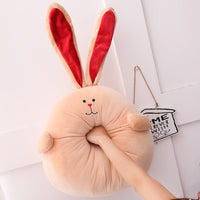 Cute Cartoon Rabbit Plush Toy Fat Round Long Ear Stuffed Bunny Doll