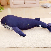 Cute Blue Whale Plush Toy Soft Stuffed Sea Animal Doll Pillow for Kids