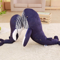 Cute Blue Whale Plush Toy Soft Stuffed Sea Animal Doll Pillow for Kids