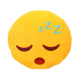 32cm Emoji Emoticon Yellow Round Cushion Stuffed Plush Soft Pillow Role Play Games Accessories Gift for Kids