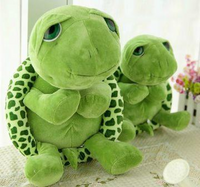 Realistic Stuffed Animals Super Cute Green Big Eyes Stuffed Turtles